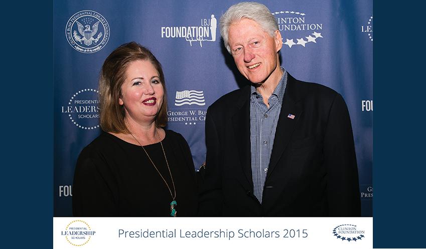 Regina Warner and President Clinton