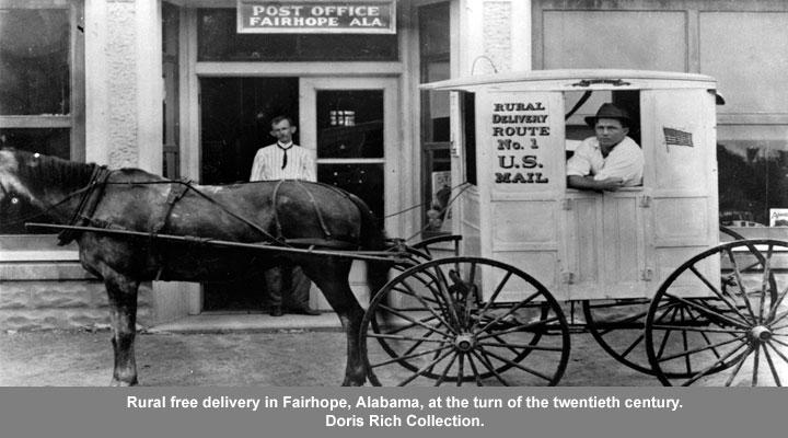 Rural free delivery in Fairhope, AL at the turn of the twentieth century