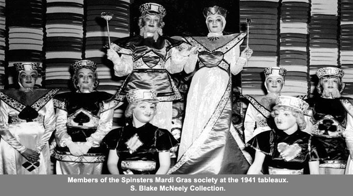 Members of the Spinsters Mardi Gras circa 1941