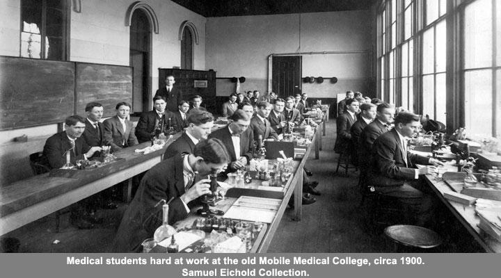 Medical Students at Old Mobile Medical College circa 1900