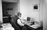 Elisa Baldwin at a work space in the archives' Springhill Avenue location