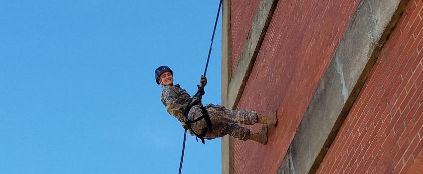 Rappelling exercise