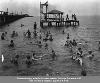 Swimmers enjoy a day in the water near the Fairhope Pier about 1920.