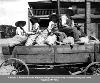 Baldwin County farmer bringing potato crop in horse-drawn wagon to market in 1930s