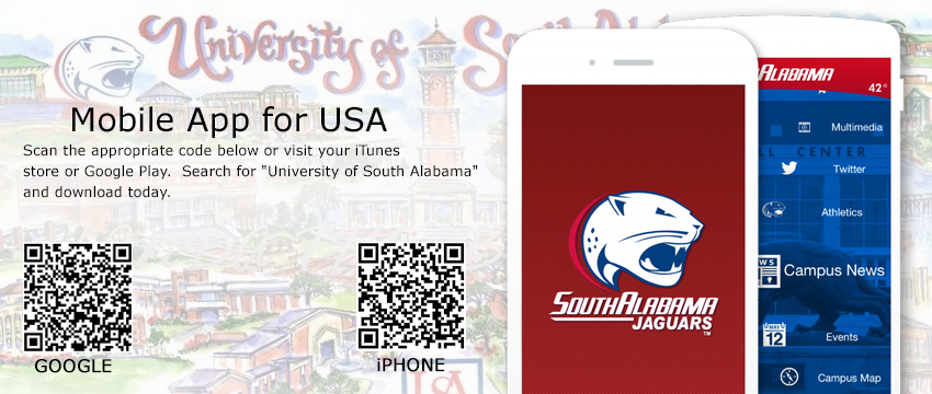 Image of phone with USA App QR Code on it.