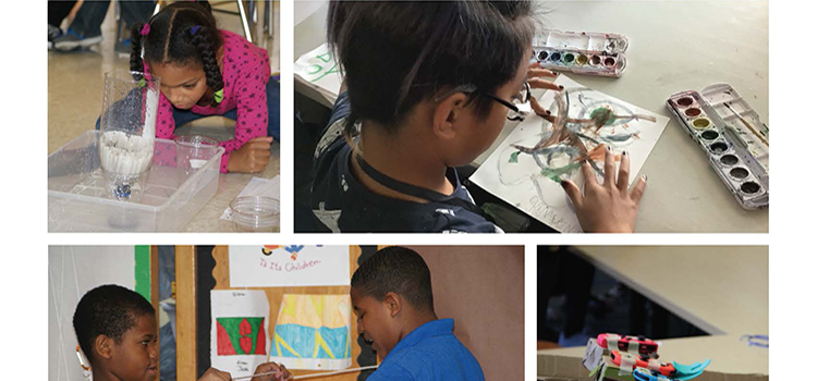 Children working in the classroom