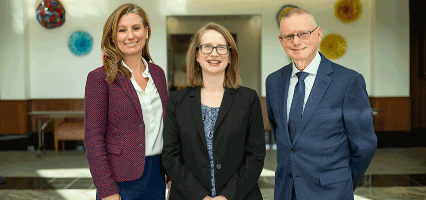 Dr. Elizabeth Adams, Dr. Susan Gordon Hickey, and Dr. Charlie Erwin