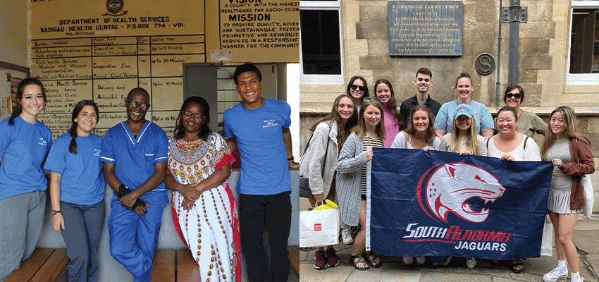 Students at South have the opportunity to study abroad throughout the year, and with COVID-19 travel restrictions now being lifted in many countries, several biomedical sciences students and faculty jumped at the opportunity to travel to Kenya and Great Britain over the summer.