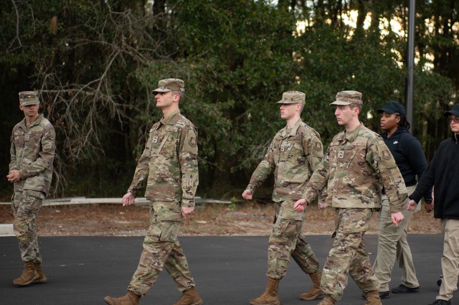 cadets performing drill