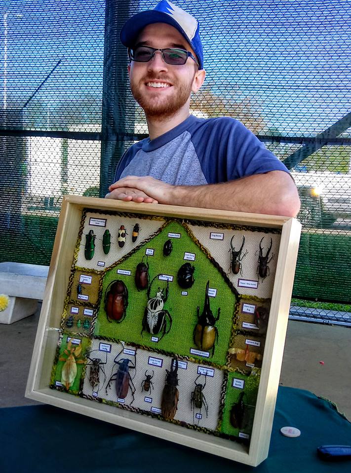 Skyler Kerr with awesome beetles.