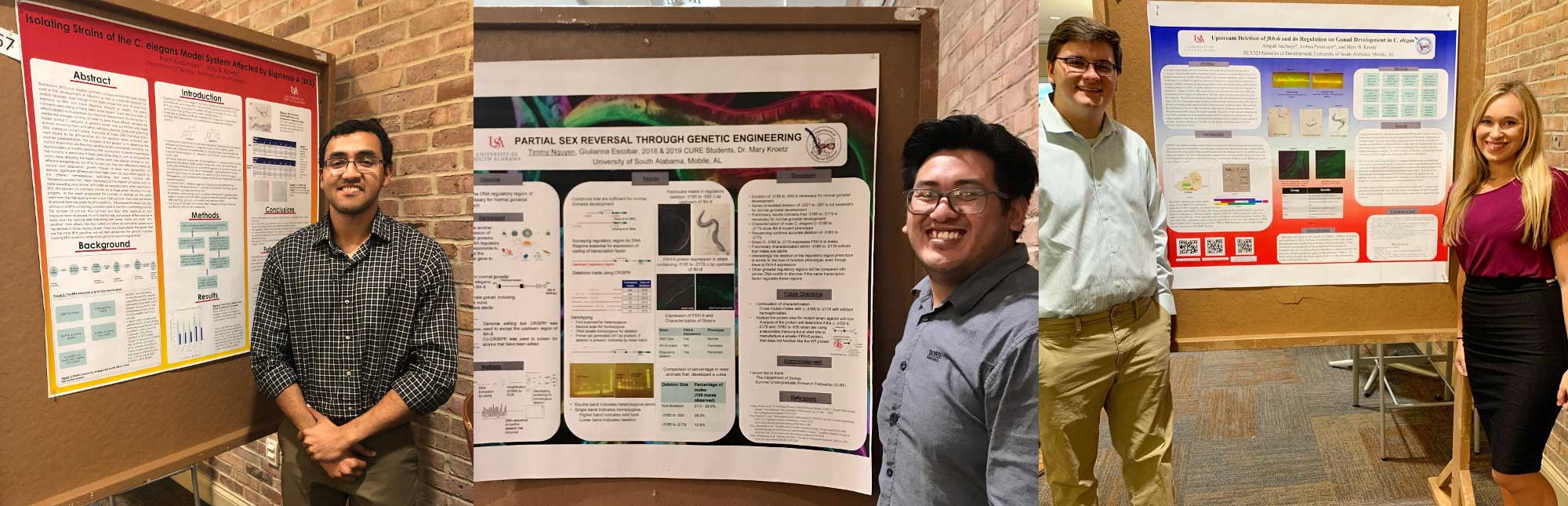 Students from Kroetz lab at the USA Undergraduate Research Symposium
