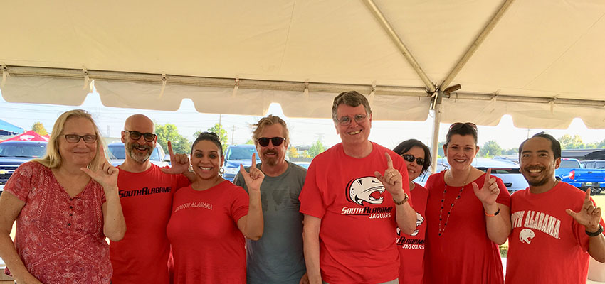 Communication Department at Football Tailgate