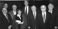 A group of USA faculty and administrators pose with Professor Christopher Browning after he delivered the Second Howard Mahan Lecture.