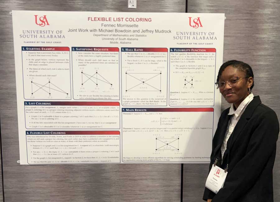 Student with poster.
