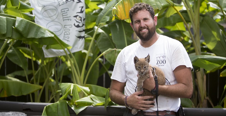 Austin Everett, a South biology graduate, said he uses his education every day in his job at the Alabama Gulf Coast Zoo. “With the deeper parts of the job, like knowing your animal’s background and physiology, it helps out a huge amount, especially in talking to guests,” he said. data-lightbox='featured'
