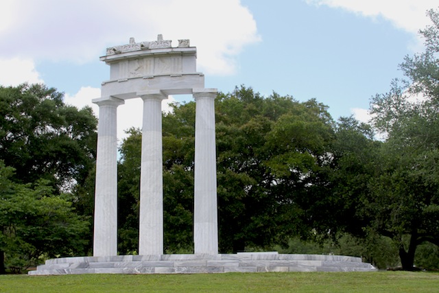 Philosophy statue on campus