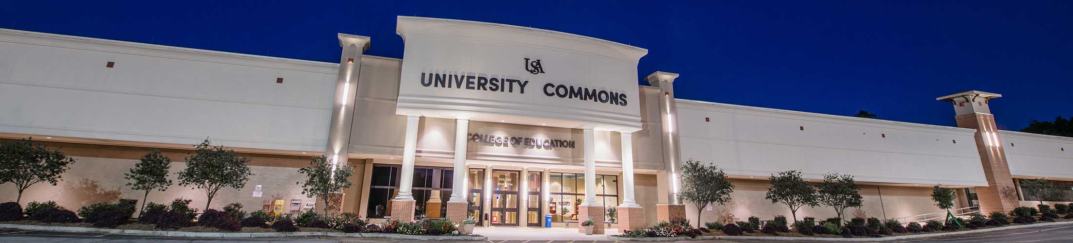 USA College of Education at Night.
