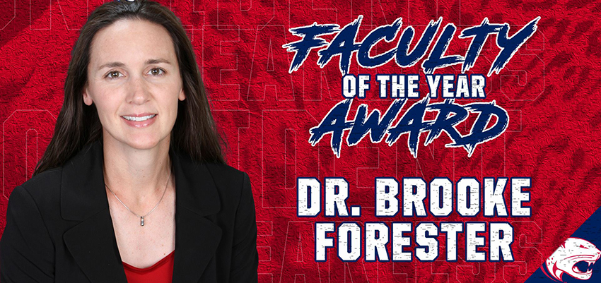 Dr. Brooke Forester wins faculty of the year award