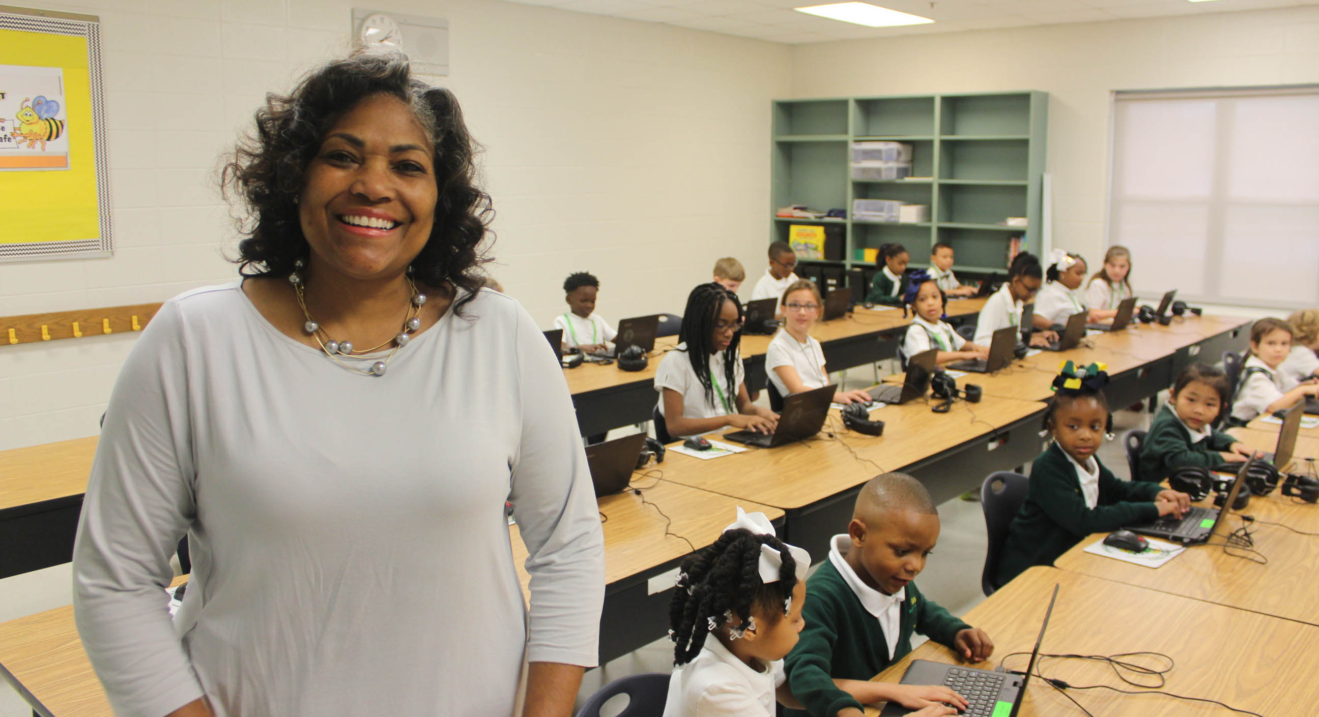 Michelle DuBose Adams, who was a student at the University of South Alabama College of Education and Professional Studies, was recently honored at the National Blue Ribbon Schools awards ceremony in Washington, D.C., as a recipient of 2019 Terrel H. Bell Award for Outstanding School Leadership. Adams was one of only 10 principals nationwide to receive this award.