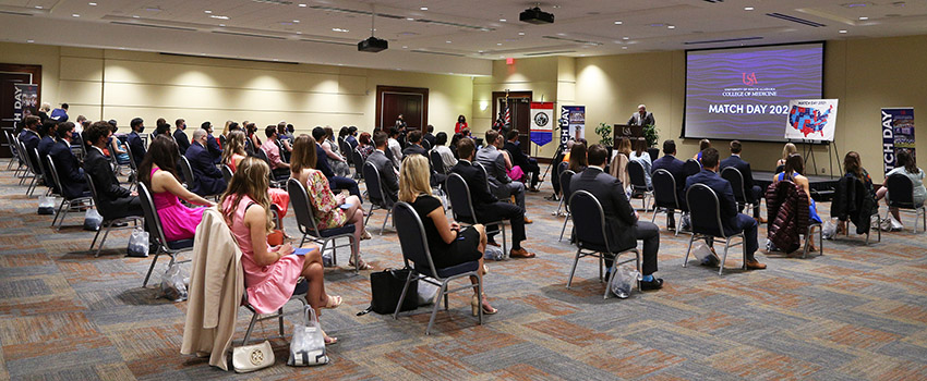 The Class of 2021 at the USA College of Medicine's Match Day