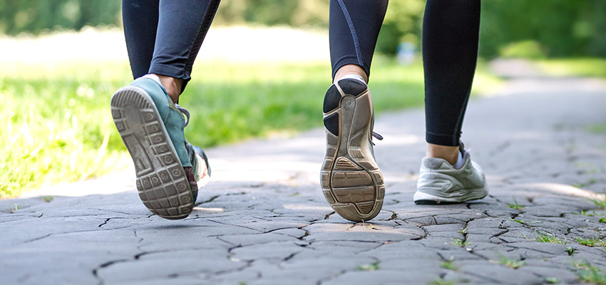 Residents walking for their well-being