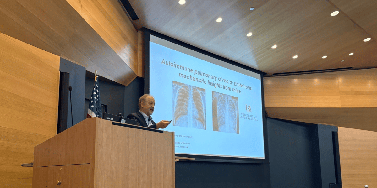 Robert A. Barrington, Ph.D., an associate professor of microbiology and immunology, served as an invited speaker at Adventures in Molecular Immunology, a symposium hosted by Loyola University Chicago.