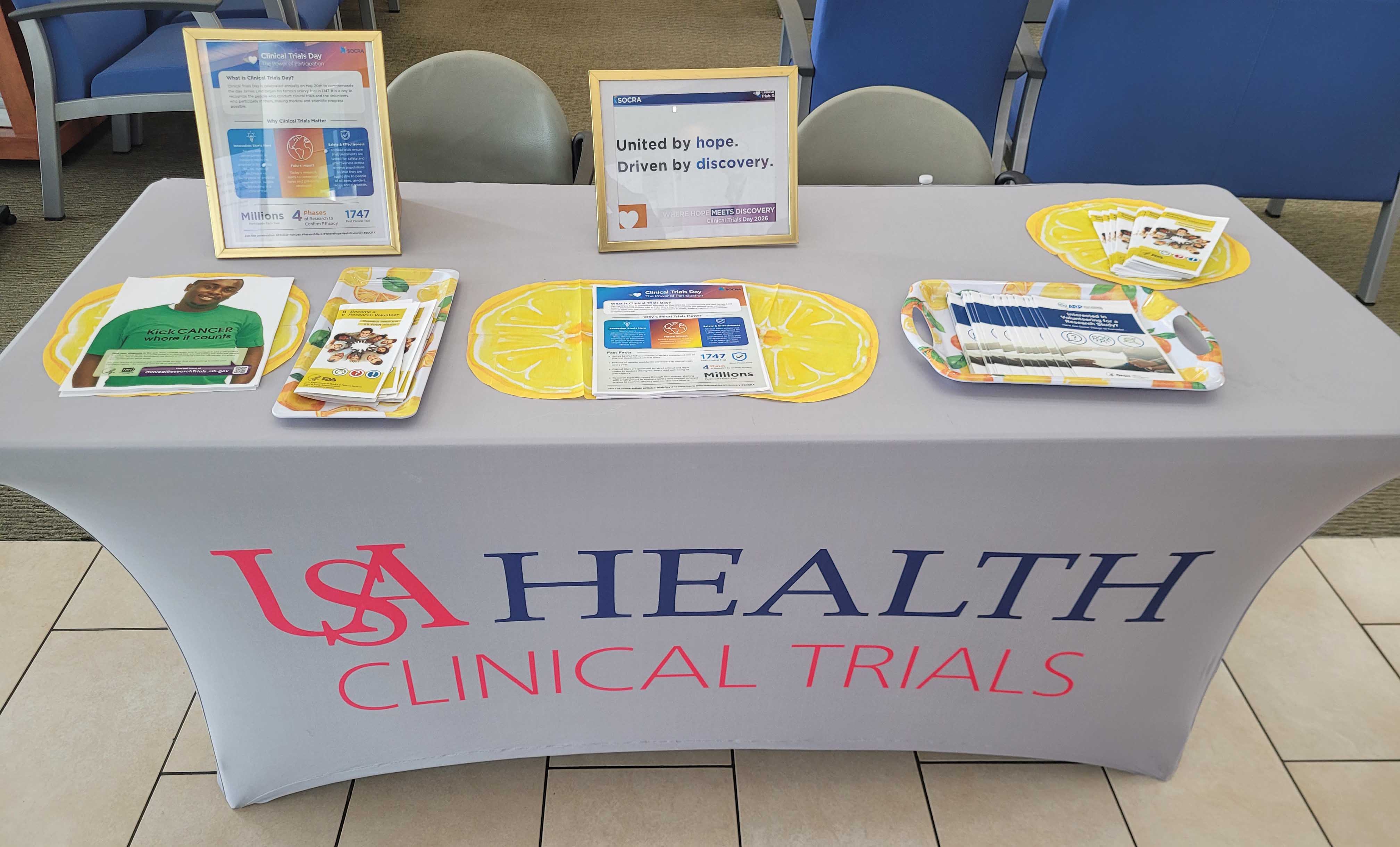 USA Health Clinical Trials table