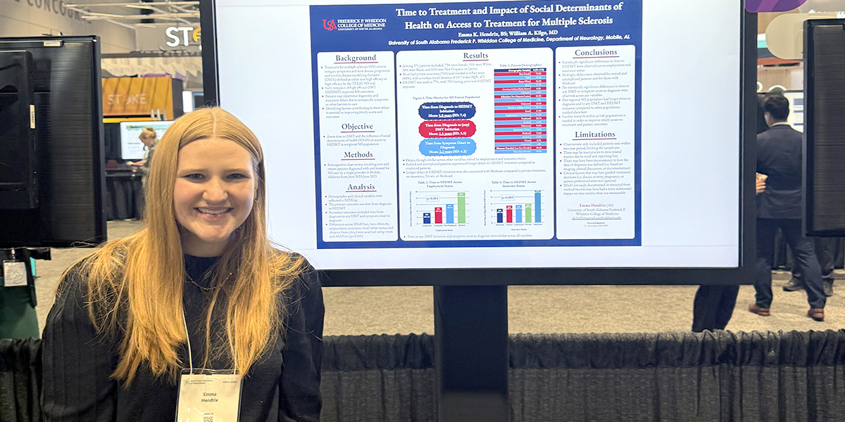 Medical student presents MS research at national neurology meeting