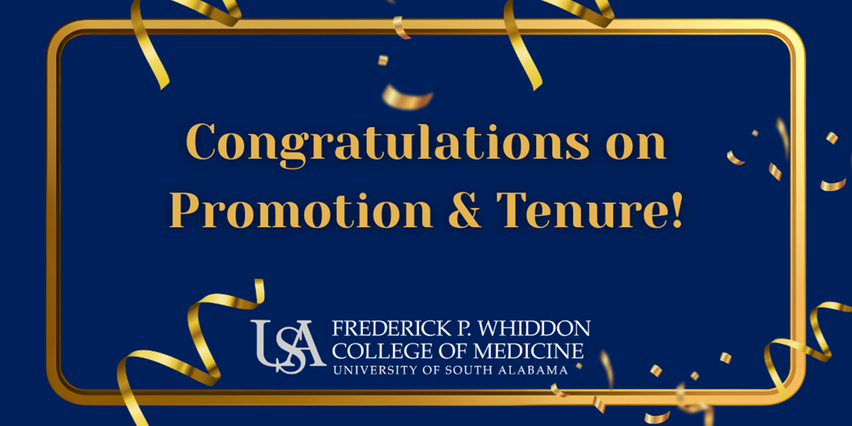 Whiddon College of Medicine faculty receive promotion and awarded tenure