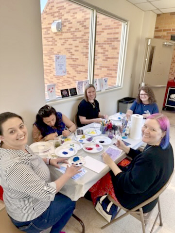 rock painting and art station