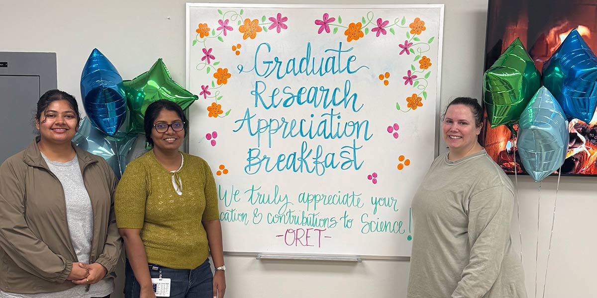 In recognition of National Graduate Student Appreciation Week, the Basic Medical Sciences (BMS) Ph.D. program hosted a Graduate Research Appreciation Breakfast to celebrate the dedication and accomplishments of its students.