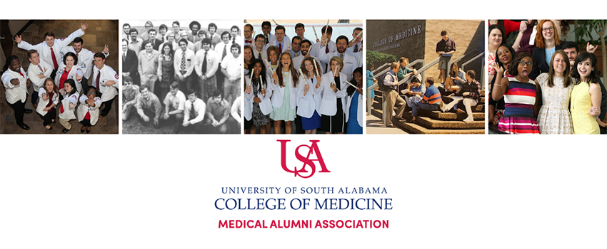 Several images of medical students including in white coats.