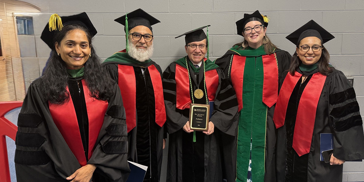 The Department of Pediatrics at the Whiddon College of Medicine has received multiple top honors from the graduating Class of 2026, recognition leaders say reflects a continuing commitment to excellence in medical education.