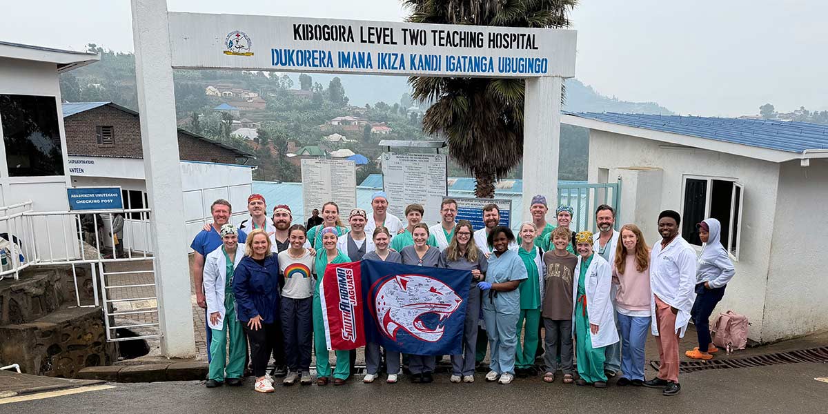 A group of fourth-year medical students, residents and faculty from the Whiddon College of Medicine traveled to Rwanda recently for a two-week medical mission.