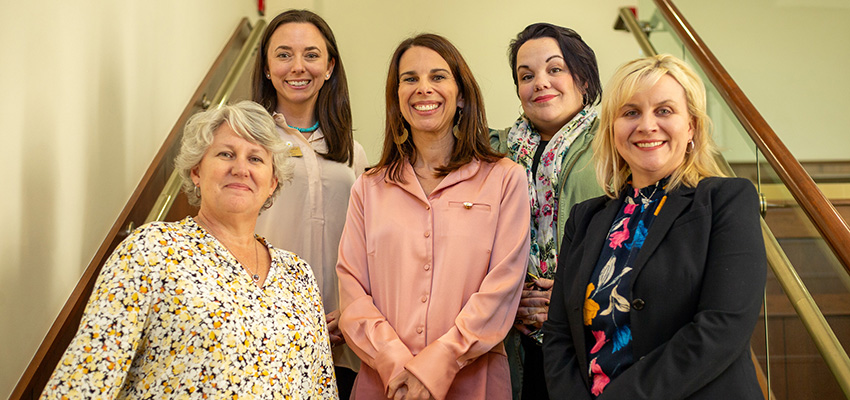 Lisabeth Emley, Dr. Colleen Lynch, Dr. Rebecca Thomas and Brady Urquhart and Dr. Heather Hall.