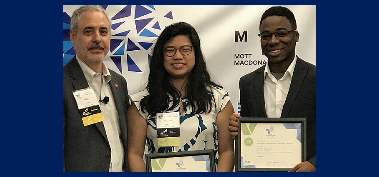 Two USA engineering students, Rachel Chai (Civil, Coastal, & Environmental Engineering) and Bryant Baldwin (Mechanical Engineering) teamed up to showcase some ongoing undergraduate research that looks to re-use water treatment plant by-products to effect nutrient recovery.