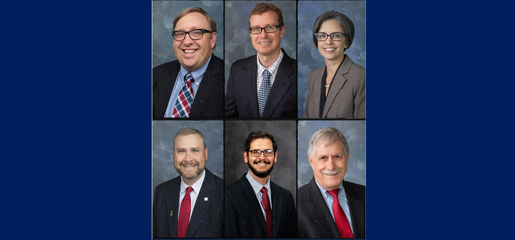Top Row: Dr. Sean Walker, Chemical and Biomolecular Engineering, Dr. Silas Leavesley, Chemical and Biomolecular Engineering, Dr. Christy West, Chemical and Biomolecular Engineering, Dr. Eric Steward, Civil, Coastal, and Environmental Engineering, Dr. Carlos Montalvo, Mechanical, Aerospace, and Biomedical Engineering, Dr. John Steadman, Electrical and Computer Engineering data-lightbox='featured'