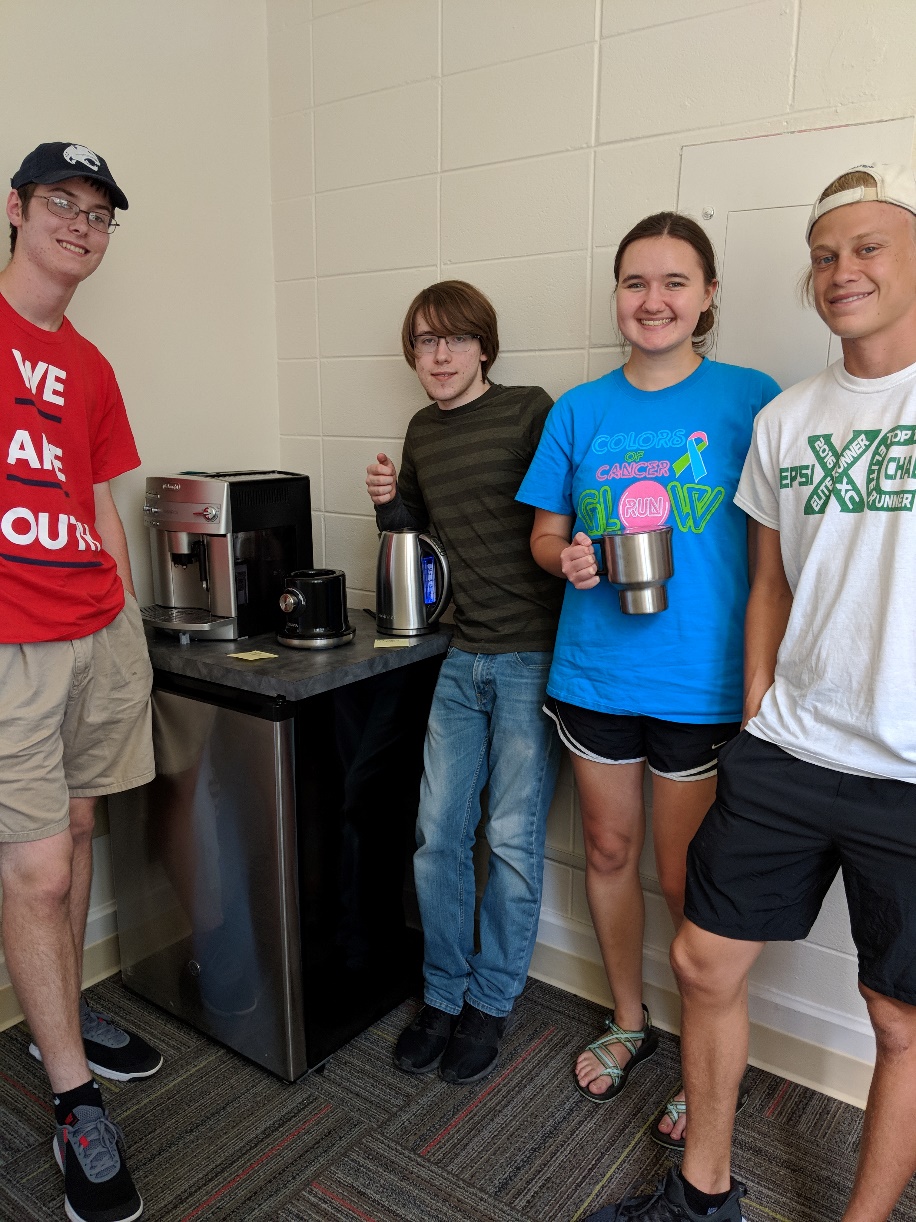 Honors students getting coffee