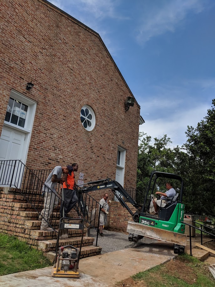Outside work being done to Bethel