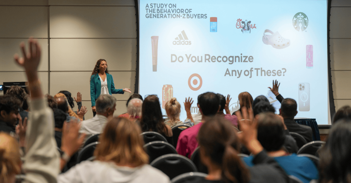 Angelina Ladner presents at South's Undergraduate Research Symposium