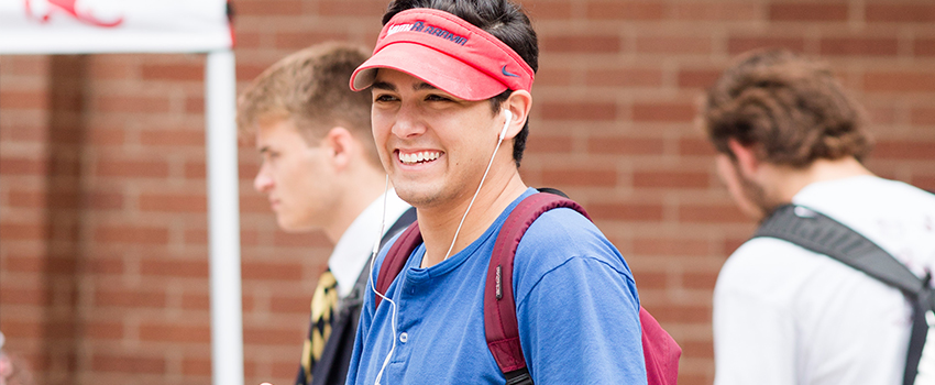 Student smiling