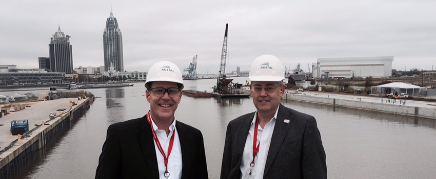 Dean Wood and Director Cummings Tour Austal