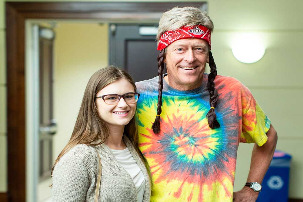 Student with Kent Taylor, CEO and Chairman of Texas Roadhouse