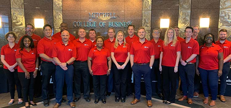 Over 20 Ingalls employees from seven different departments visited with Mitchell College of Business Students. 