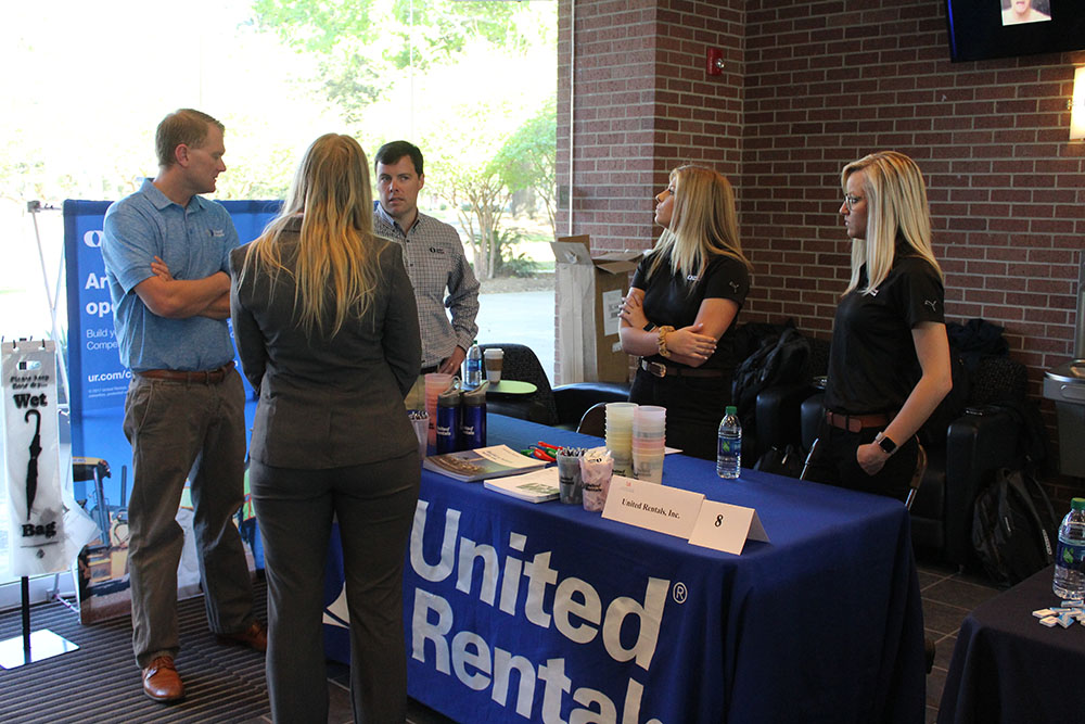 Students at Sales & Marketing Fair.