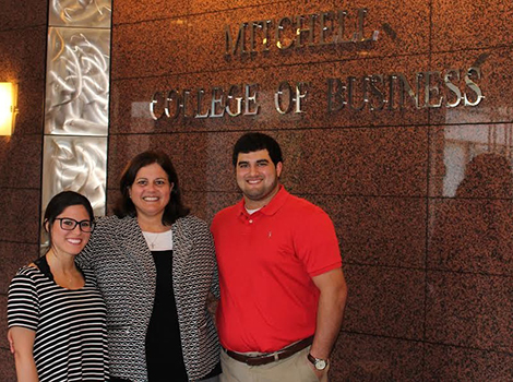 Pictured are Taylor, Karen, and TJ Naman