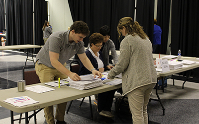 MCOB students and faculty volunteered at the service event Mobile Project Homeless Connect MCOB students and faculty volunteered at the service event Mobile Project Homeless Connect