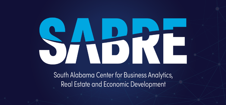 Keeping pace with its expanding function, the Center for Real Estate and Economic Development at the University of South Alabama is evolving and with that evolution comes a name change. The department within the Mitchell College of Business has been rebranded the South Alabama Center for Business Analytics, Real Estate, and Economic Development, or SABRE.