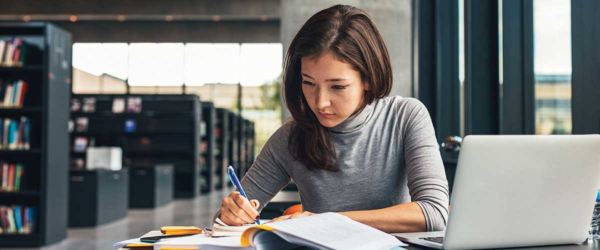 Students working in class