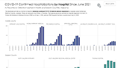 COVID-19 Hospitalizations by Hospital Graph